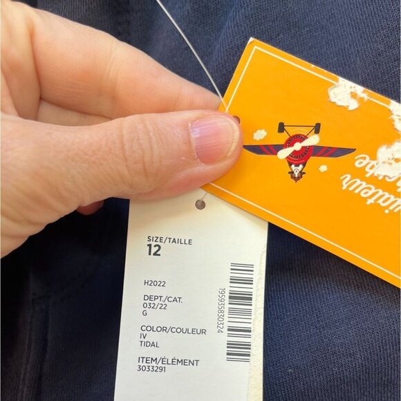 Gymboree NWT Navy Blue Jogger Pants Child's 12 Aviator School - Picture 4 of 5